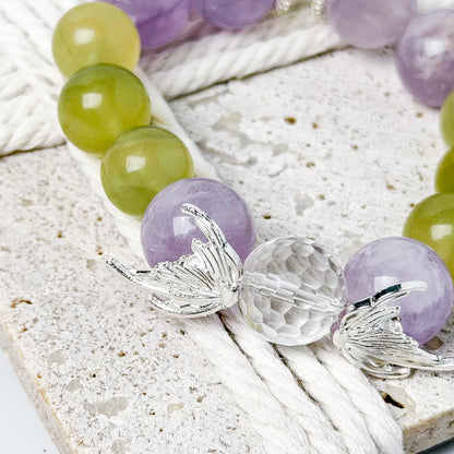 Fluorite & Lavender Amethyst Bracelet by Luananio – product detail 10