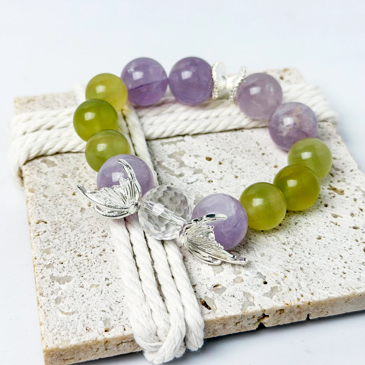 Fluorite & Lavender Amethyst Bracelet by Luananio – product detail 3