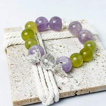 Fluorite & Lavender Amethyst Bracelet by Luananio – product detail 3