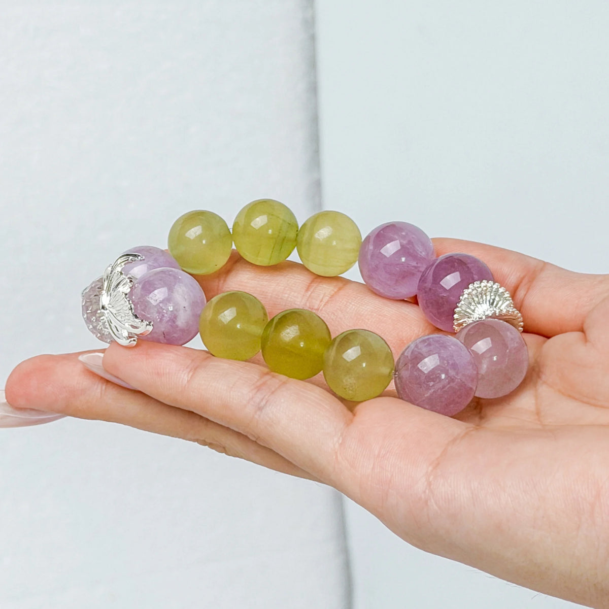 Fluorite & Lavender Amethyst Bracelet by Luananio – product detail 7