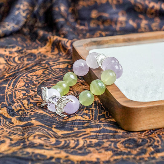 Fluorite & Lavender Amethyst Energy Bracelet