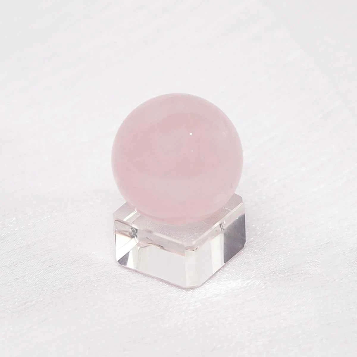 Rose Quartz Sphere Pink Quartz Crystal Healing Crustal Energy Ball for Chakra Balance