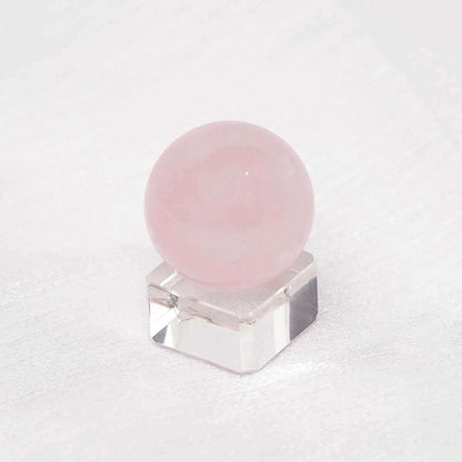 Rose Quartz Sphere Pink Quartz Crystal Healing Crustal Energy Ball for Chakra Balance