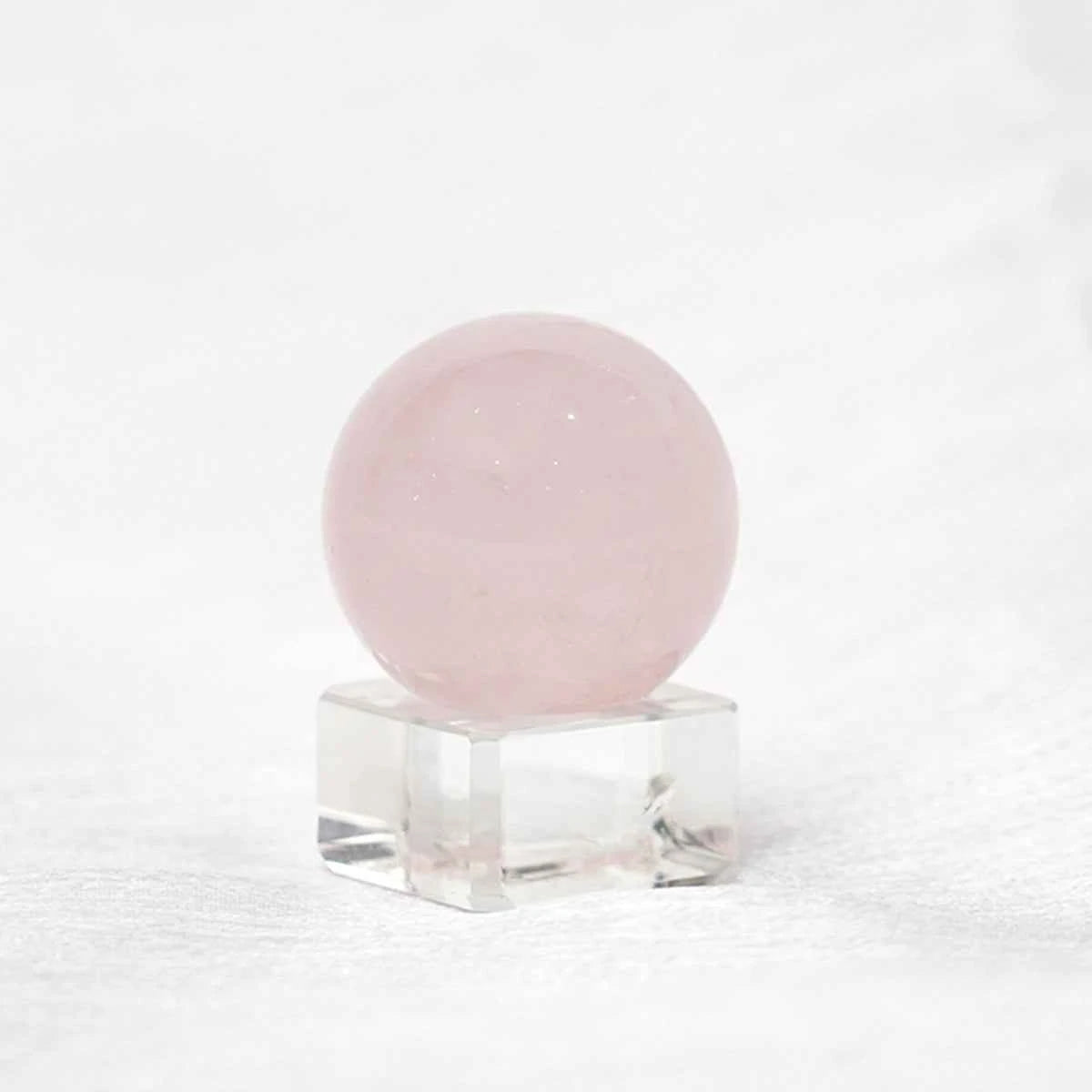 Rose Quartz Sphere Pink Quartz Crystal Healing Crustal Energy Ball for Chakra Balance