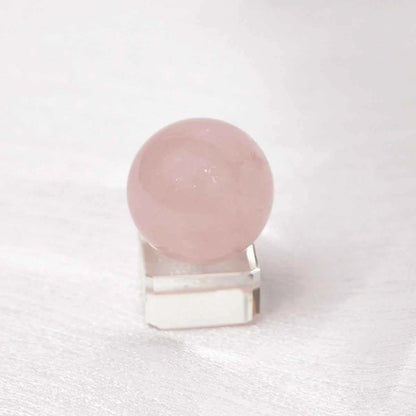 Rose Quartz Sphere Pink Quartz Crystal Healing Crustal Energy Ball for Chakra Balance