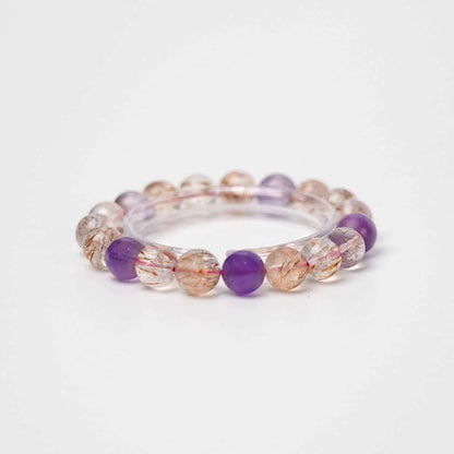 Super Seven Crystal Bracelet  | for Chakra Alignment | Resonating with | All Seven Chakras | Spiritual Balance
