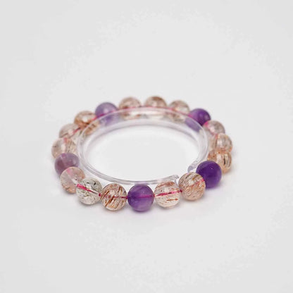 Super Seven Crystal Bracelet  | for Chakra Alignment | Resonating with | All Seven Chakras | Spiritual Balance