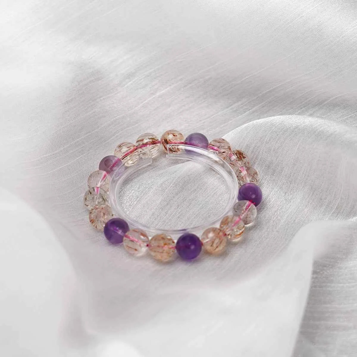 Super Seven Crystal Bracelet  | for Chakra Alignment | Resonating with | All Seven Chakras | Spiritual Balance