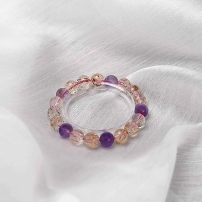 Super Seven Crystal Bracelet  | for Chakra Alignment | Resonating with | All Seven Chakras | Spiritual Balance